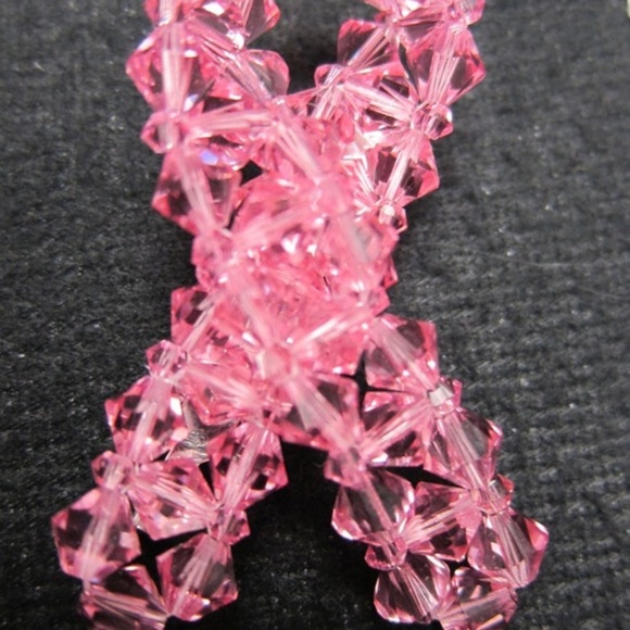 Swarovski Crystal Breast Cancer Awareness Pins / Brooch. - Picture 3 of 6